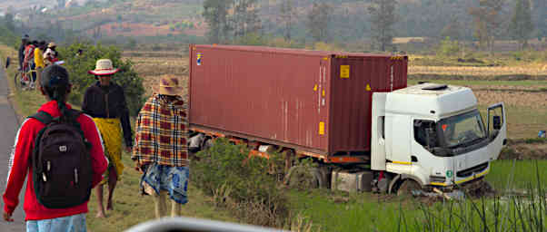 Zafimaniry Truck In Rice Paddy