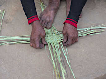 Zafimaniry Making Basket