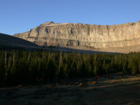 Scapegoat Mt from inside Tent