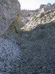 Snowfield in middle of gully