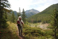 Dona hiking in Phone Creek Country
