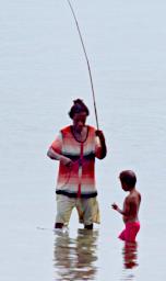 Waigeo Mom Boy Fishing