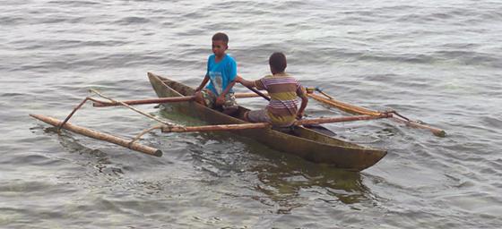 Waigeo Boys In Boat