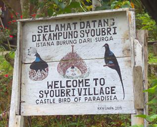 Arfak Sign Syoubri Village