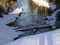 Dog sled bridge