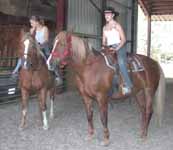 Ruesha and Kelsy on Poppie and Daiquiri