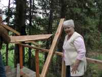 Betty working on Tree House