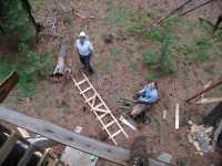 Bob and Lynde working on Tree House