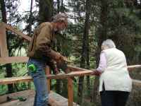Gary and Betty working on Tree House