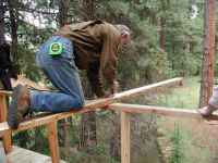 Gary working on Tree House