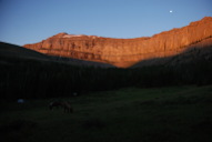 Sunrise below Scapegoat Mountain