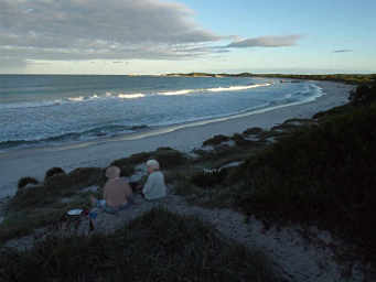 Beach Evening, Deirdre and Dona