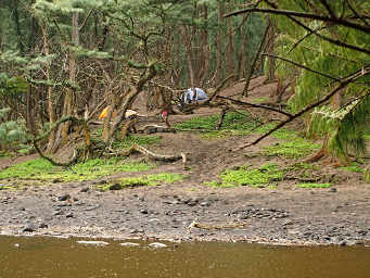 Hikers' camp at Pololu